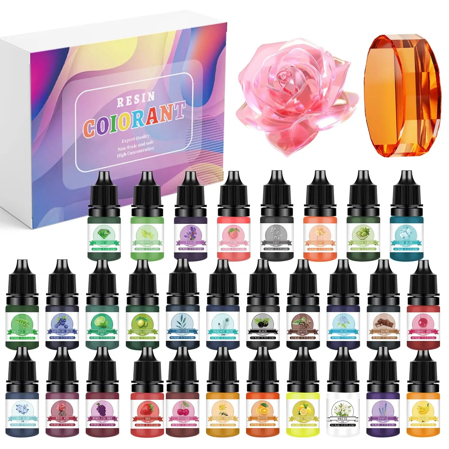 Resin Pigment Powder - 30색상 5ml 에폭시 레진 색소 키트