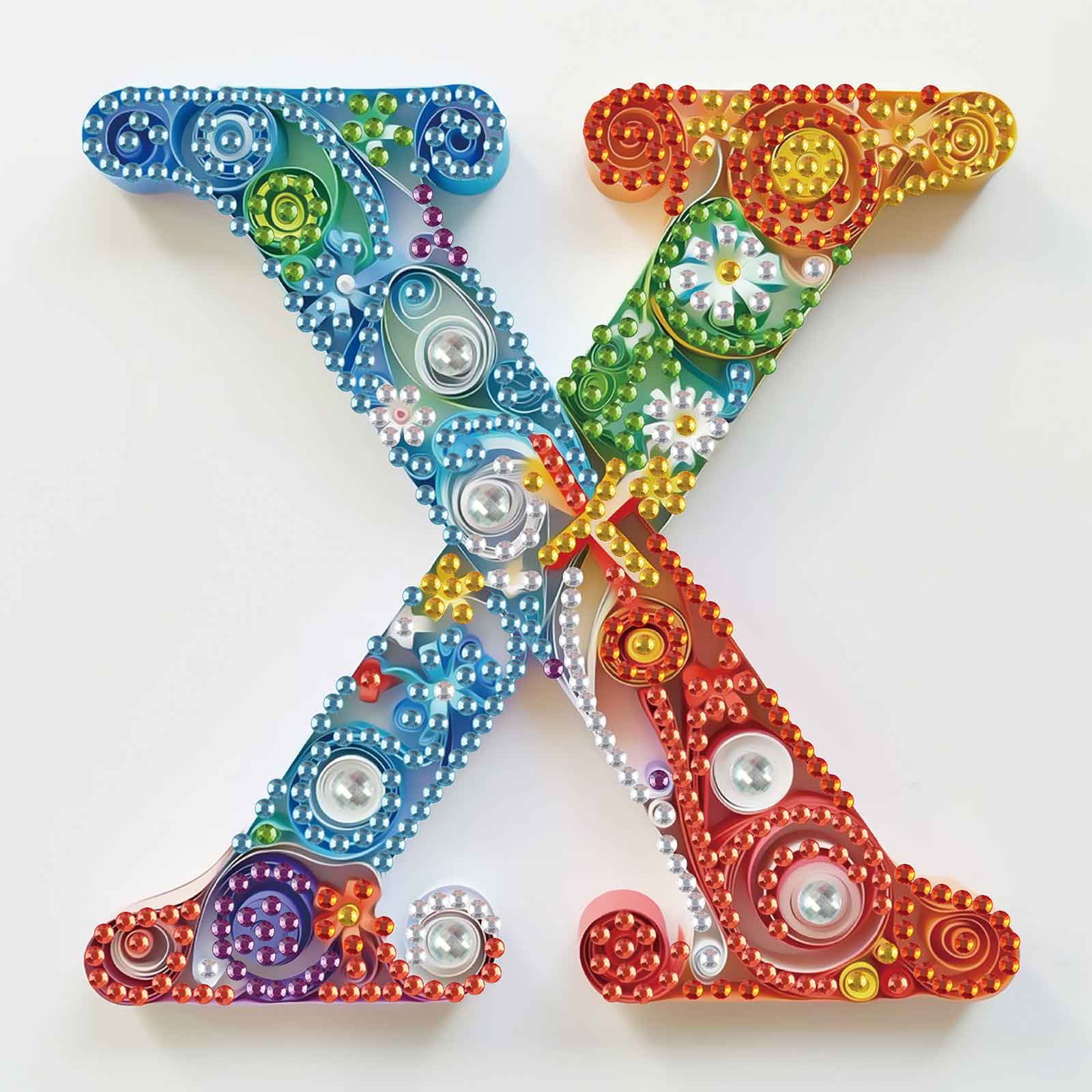 Art And Craft Letter X - 특별한 모양의 다이아몬드 아트 페인팅 키트,