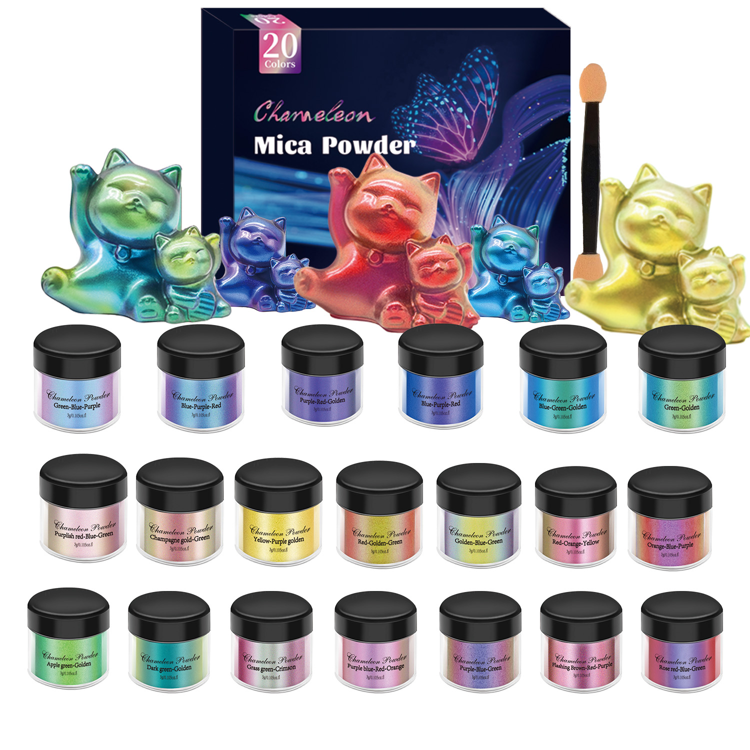 10/20pcs 미러 카멜레온 안료 세트 펄 글로스 에 - Resin Pigment Powder 리뷰 및 가격