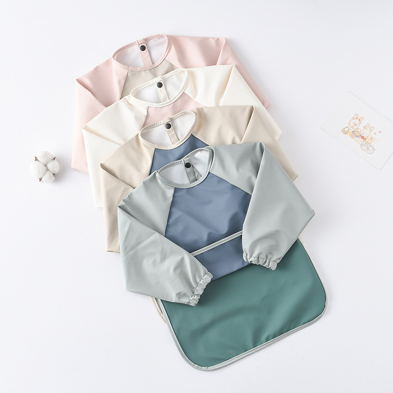 어린이 아기 긴 소매 PU Bibs 어린이 유아 미술  - Art Craft For Toddlers 리뷰 및 가격