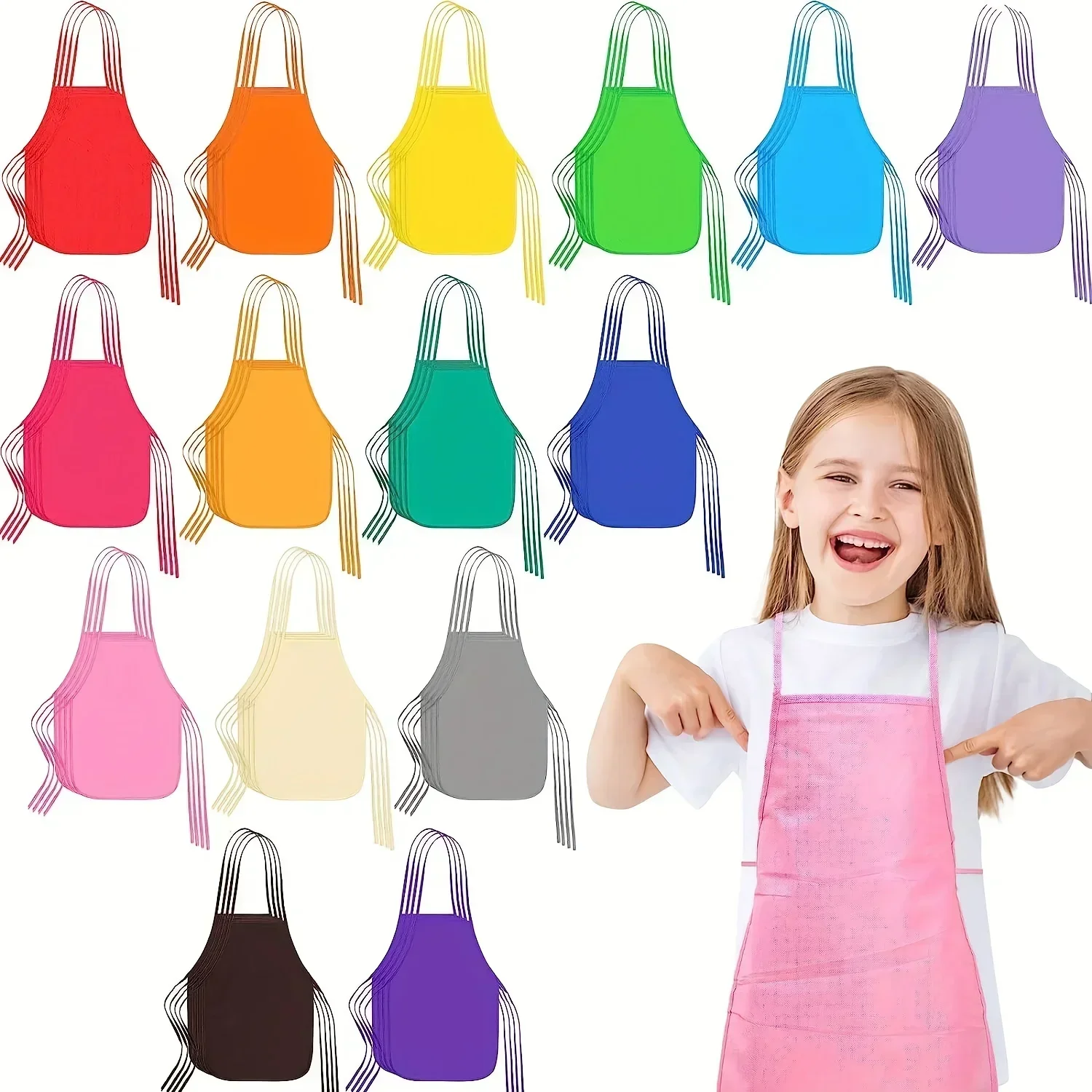 30pcs 어린이 부직포 앞치마 클래스 공예 미술 그림 - Art Craft Class 리뷰 및 가격