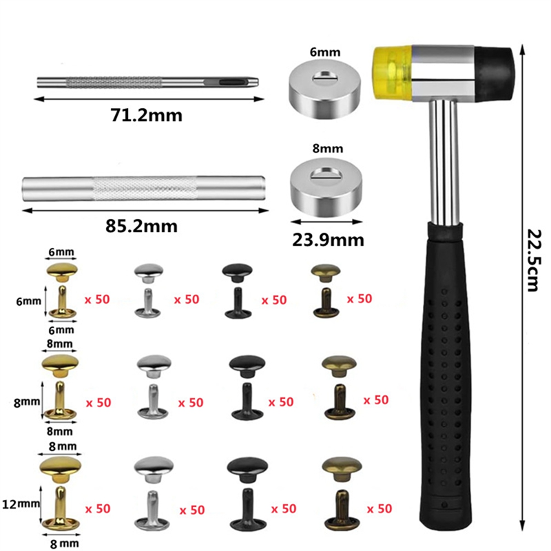 ABWP-가죽 리벳, 600 PCS 멀티 컬러 더블 캡 - Leather Tooling Kit 리뷰 및 가격