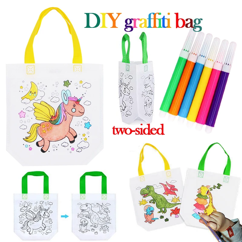 1-10개 세트 DIY 그래피티 가방 마커 포함 수제  - Art Craft For Toddlers 리뷰 및 가격