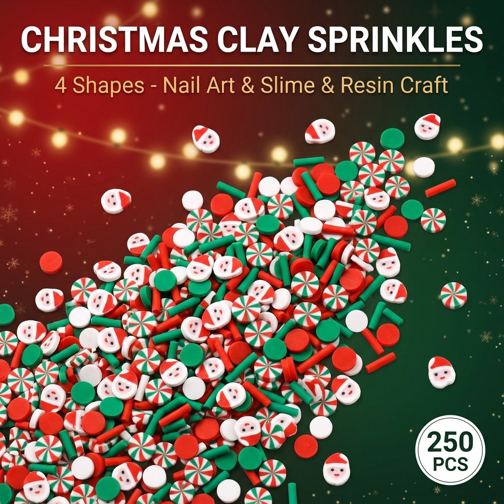 250개 크리스마스 폴리머 클레이 장식품 산타 페퍼민트 - Art Craft Clay 리뷰 및 가격