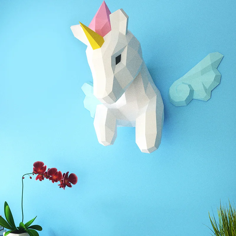 레인보우 유니콘 동물 벽 장식, 홈 아트 행잉 장식 종 - Art Craft Center 리뷰 및 가격