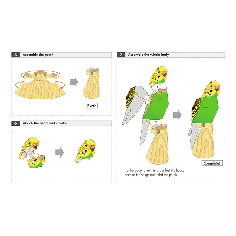 Budgerigar 앵무새 새 수제 종이 접기 예술 접 - Art Craft Center 리뷰 및 가격