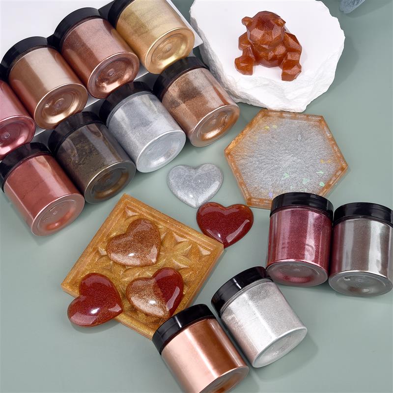 50g 쉬머 메탈릭 골드 실버 컬러 안료 진주 빛 착색 - Resin Pigment Powder 리뷰 및 가격