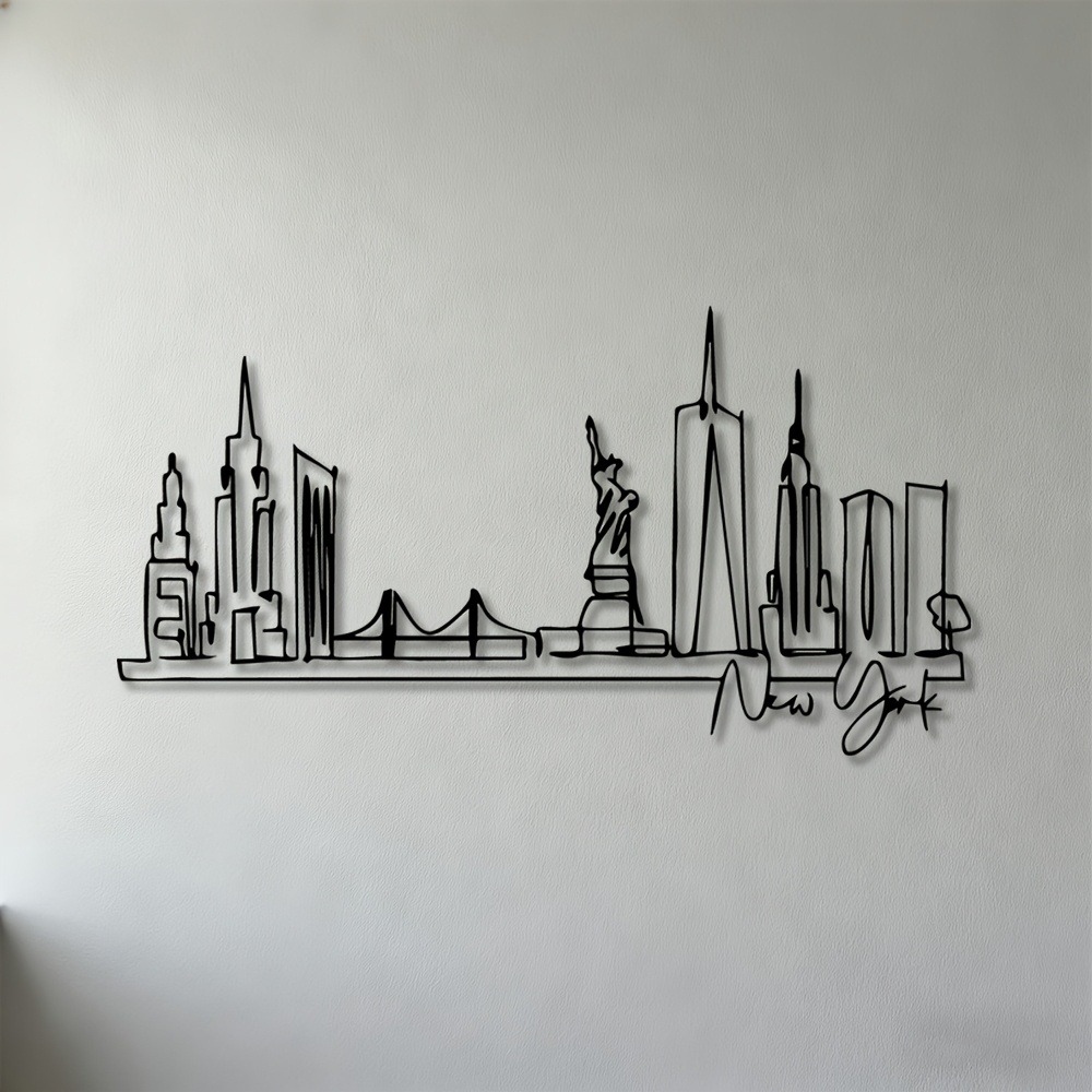 CIFBUY 메탈 벽 장식 NYC 스카이라인 철제 공예 - Art Craft Nyc 리뷰 및 가격