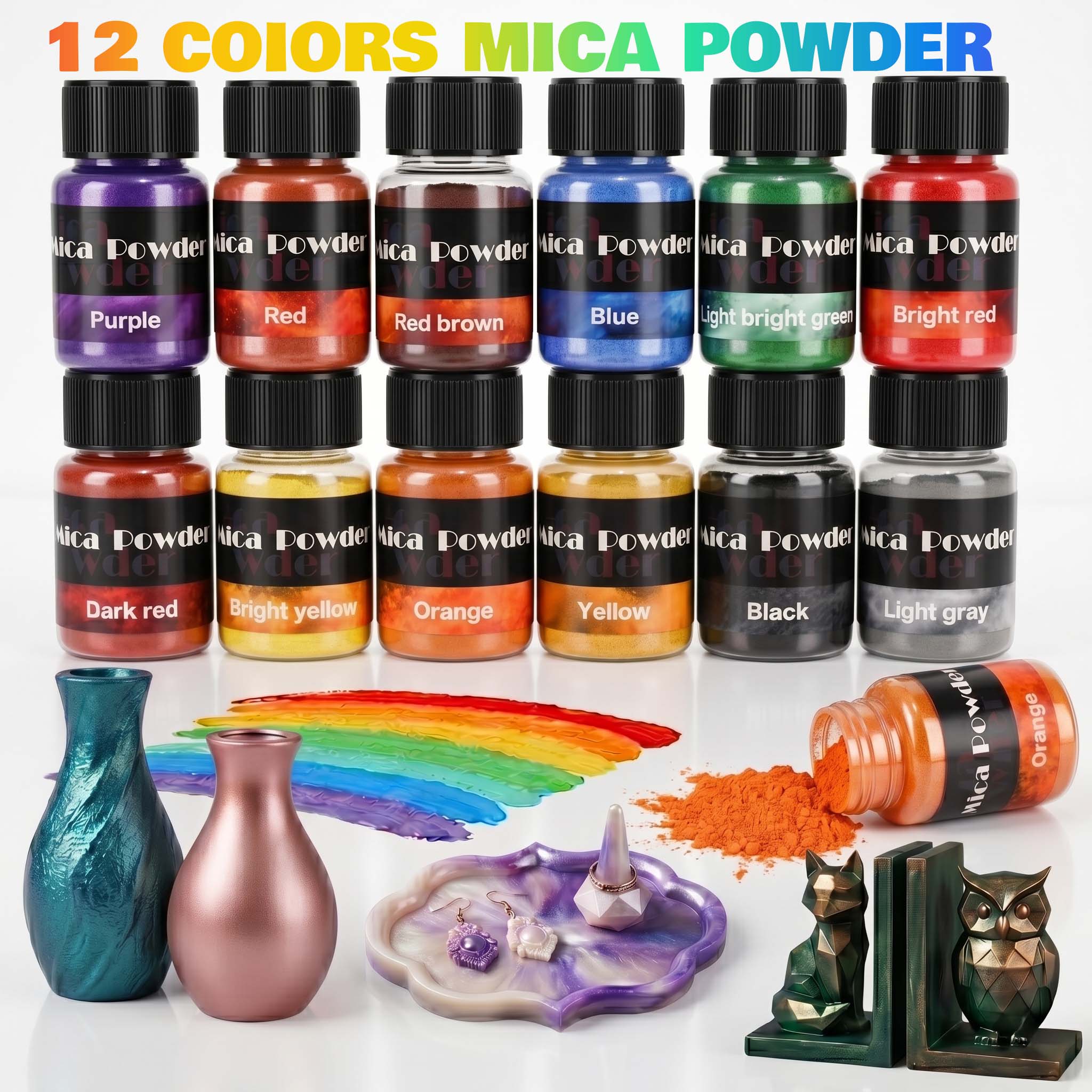 12색 석고 안료 분말 염료 DIY 공예 수지 콘크리트 - Resin Pigment Powder 리뷰 및 가격