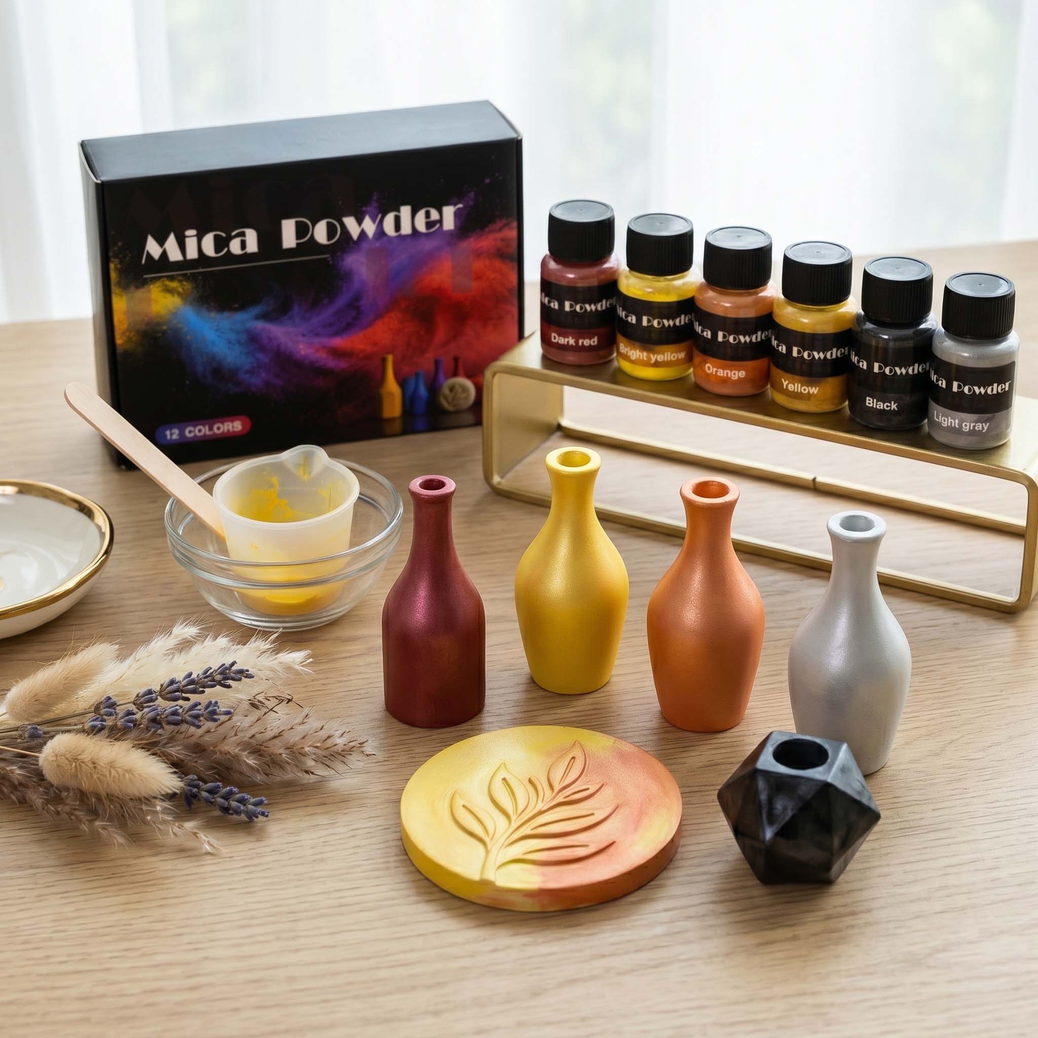 12색 석고 안료 분말 염료 DIY 공예 수지 콘크리트 - Resin Pigment Powder 리뷰 및 가격